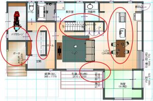 回遊動線　間取り22