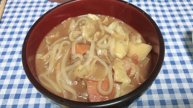 　TOMO'sキッチン　カレーをカレーうどんにリメイク