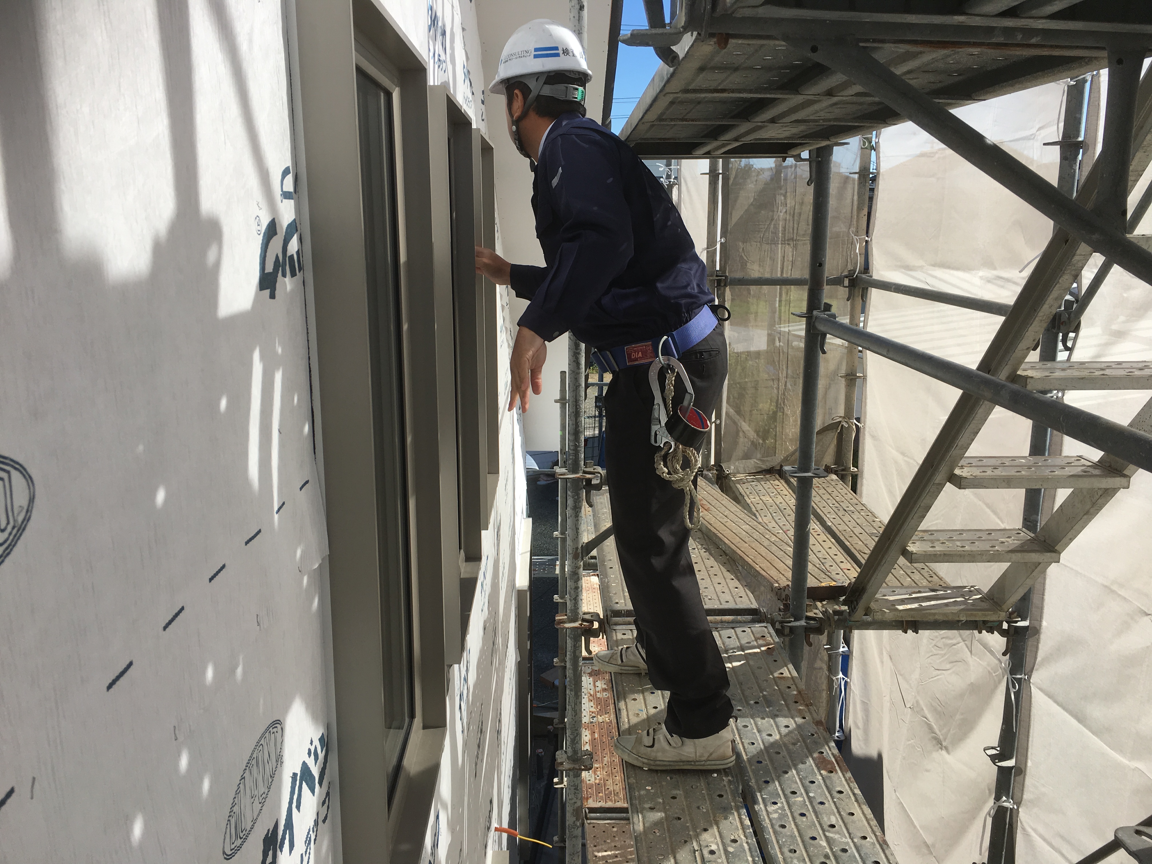 窓周りの防水検査