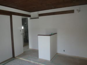 吸放湿機能、臭いを吸収する外壁材：スペイン漆喰塗装後（和室）