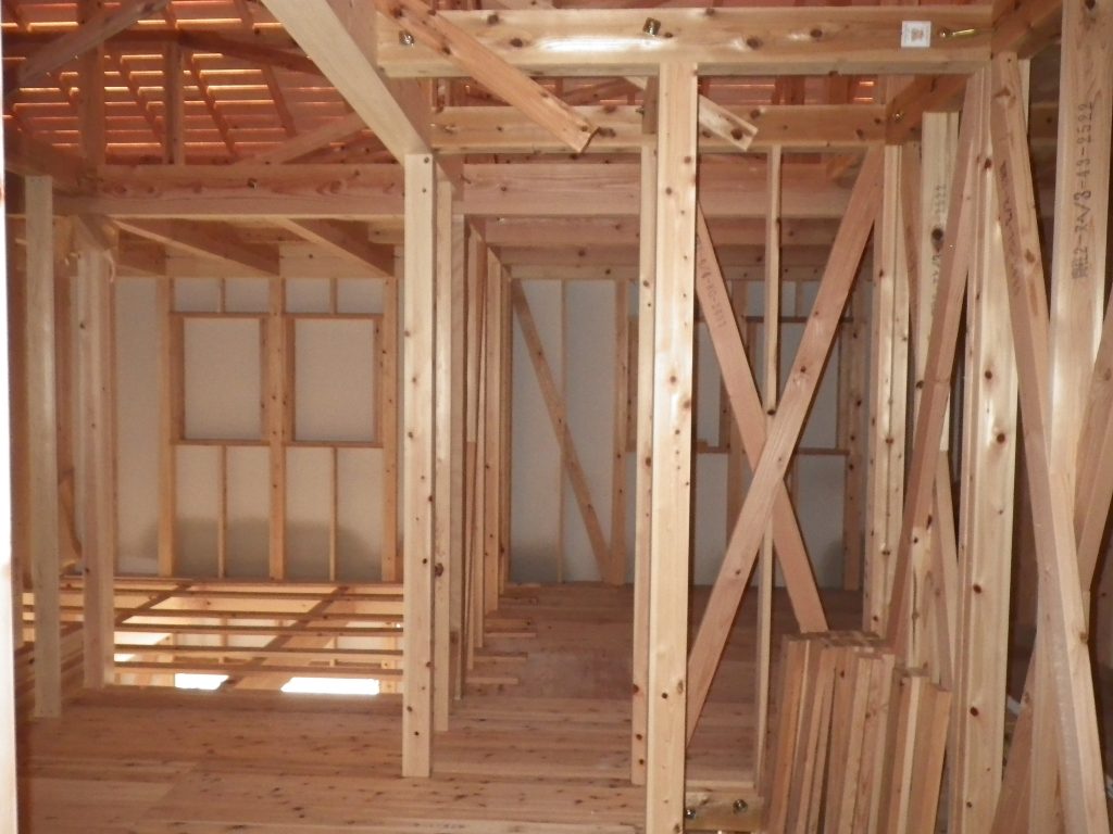 上棟3日後の現場