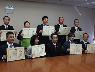 2020年 3月6日(金)浜松市役所にて行われた表彰式の様子