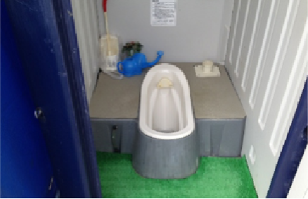 日本一キレイな仮設トイレに！を合言葉に、仮設トイレピカピカ大作戦を実施しております