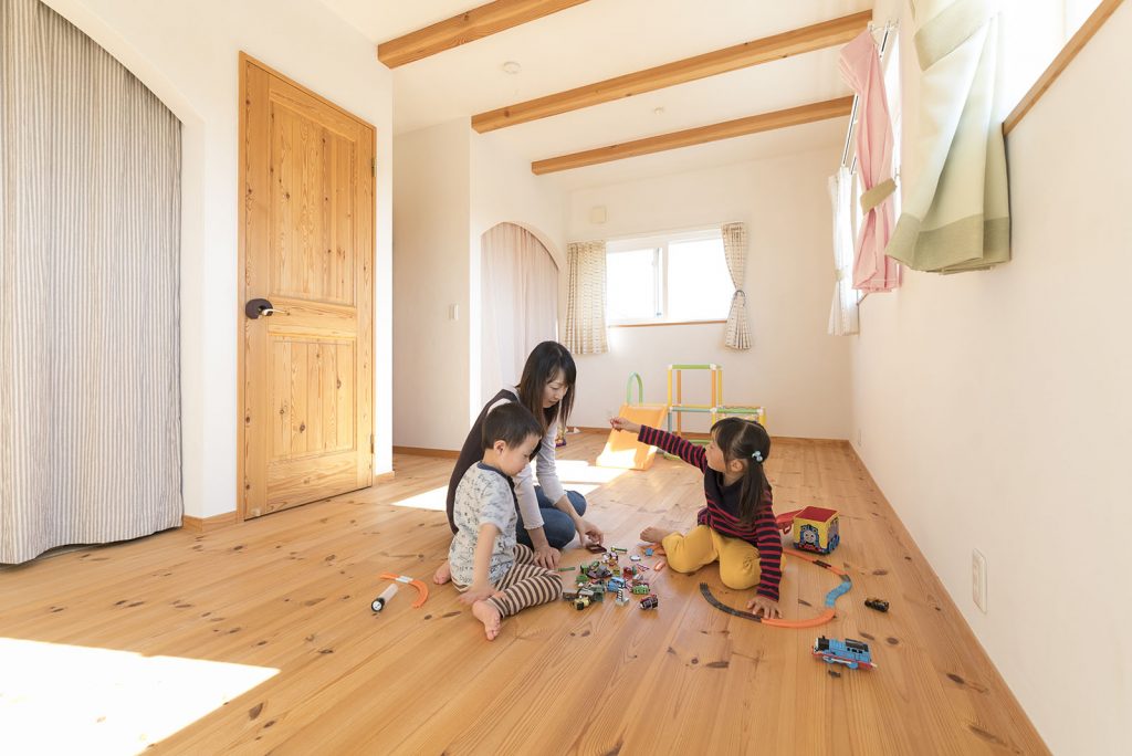 子ども部屋はお子様の成長に合わせて分割できるように設計