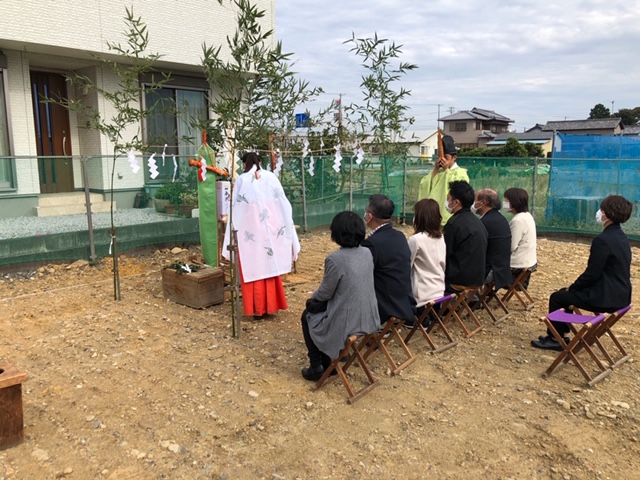 地鎮祭の様子