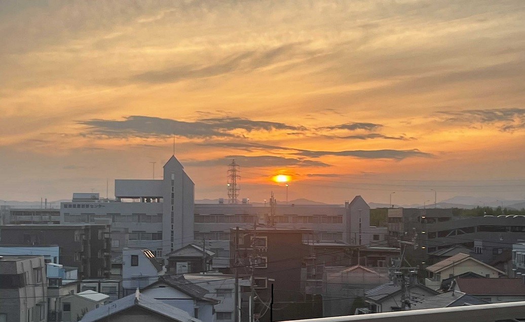 夕焼けの様子