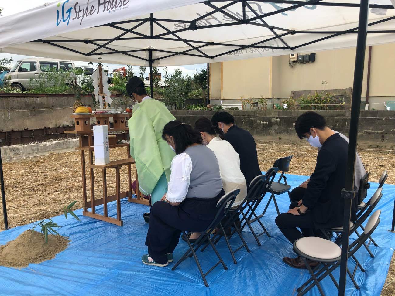 地鎮祭の様子