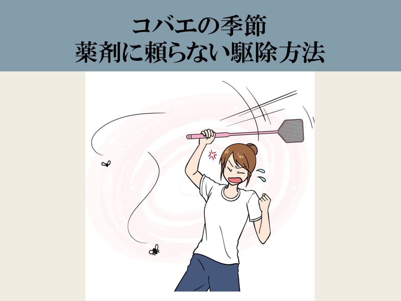 コバエの季節　薬剤に頼らない駆除方法