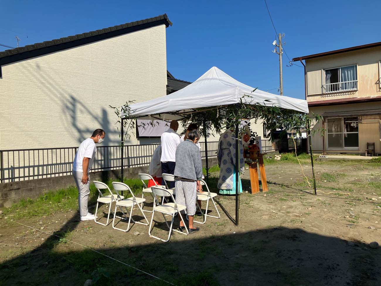 大屋根のお住まいの地鎮祭