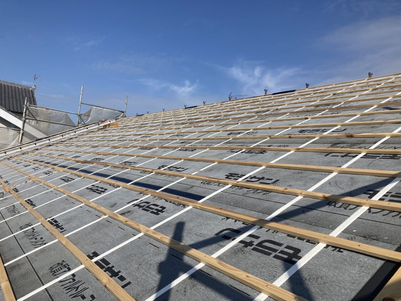 屋根ルーフィング工事|浜松、名古屋、豊橋の注文住宅ならアイジースタイルハウス