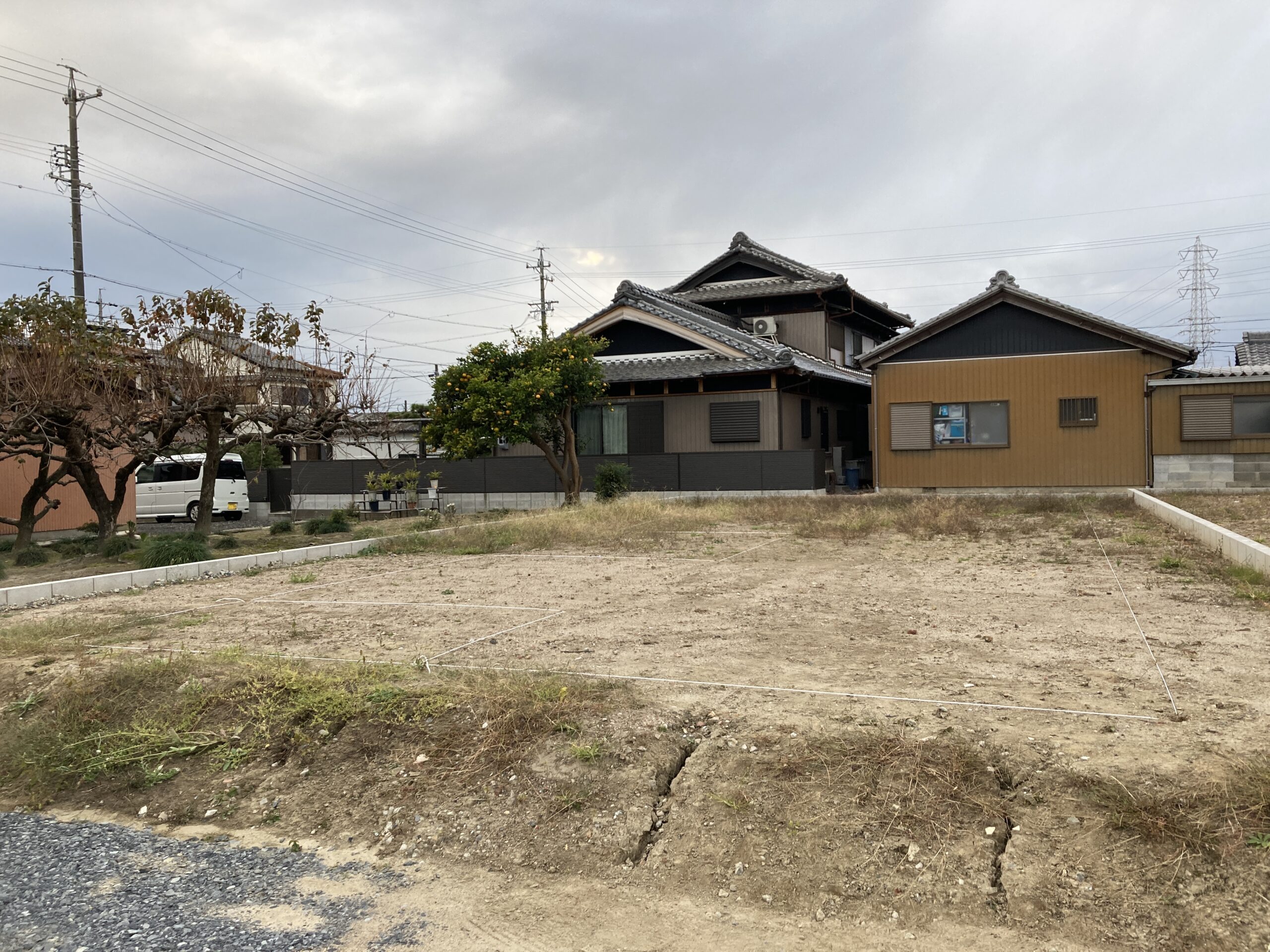 地縄張り完了の様子