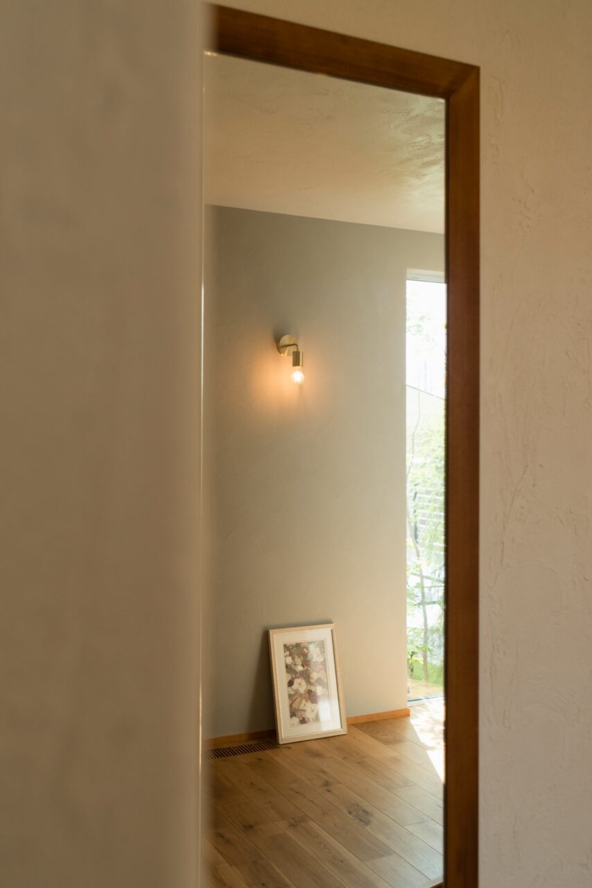 素敵な照明が迎えてくれる玄関