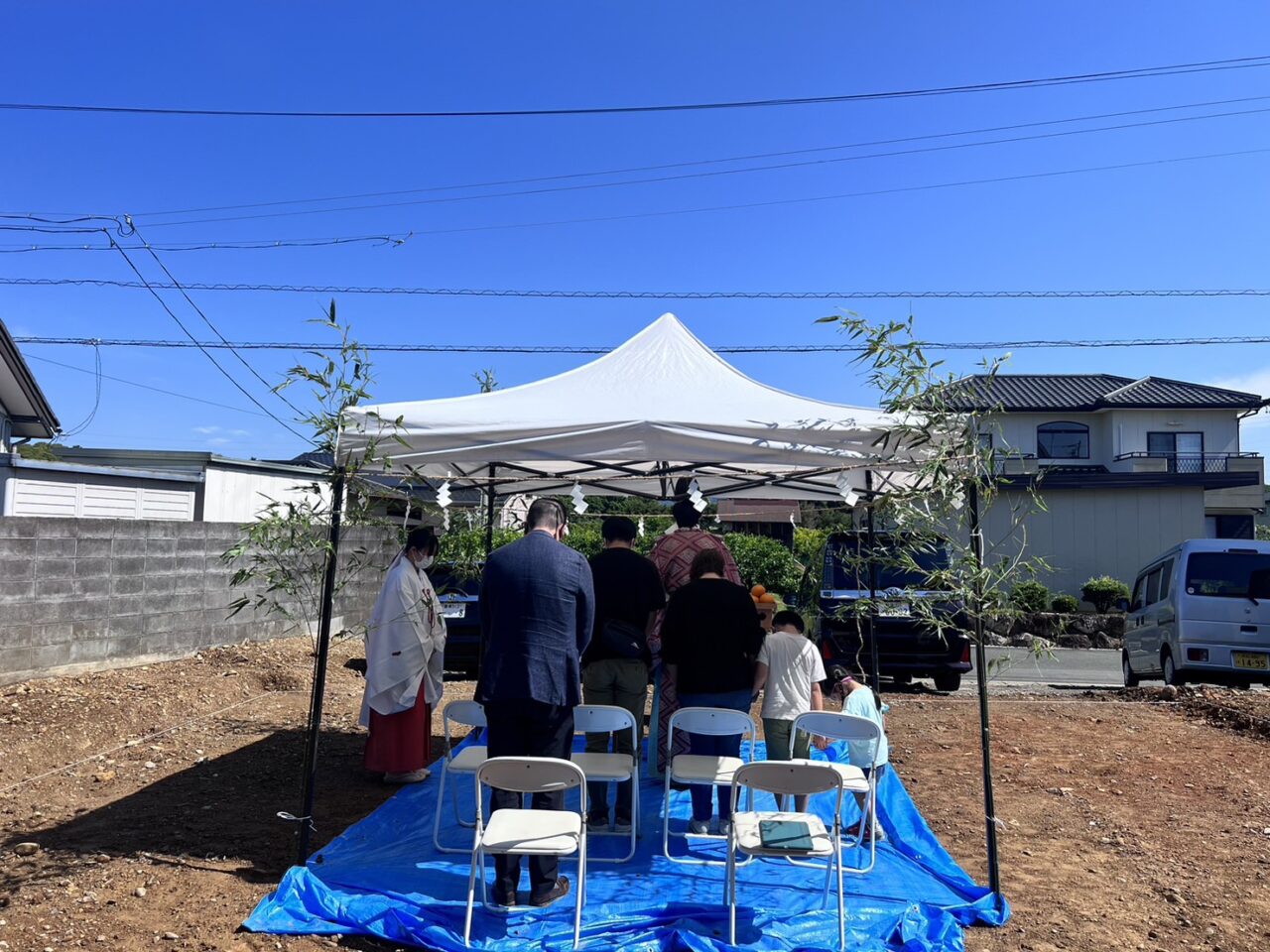 自然素材の家　地鎮祭