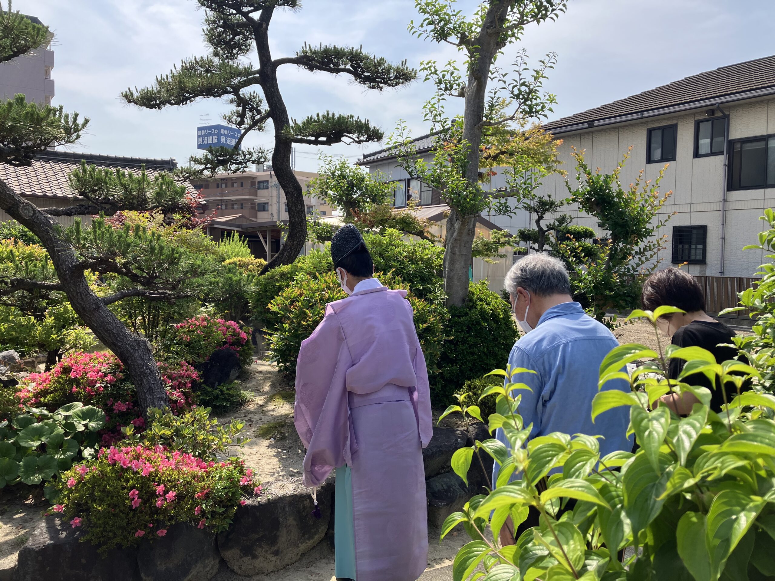 住宅解体工事前のお祓い