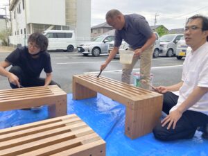 寄贈までの裏側👀～みんなのベンチ・あずまや～🐸