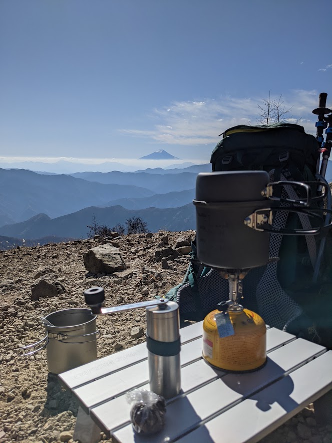 登山の風景の様子