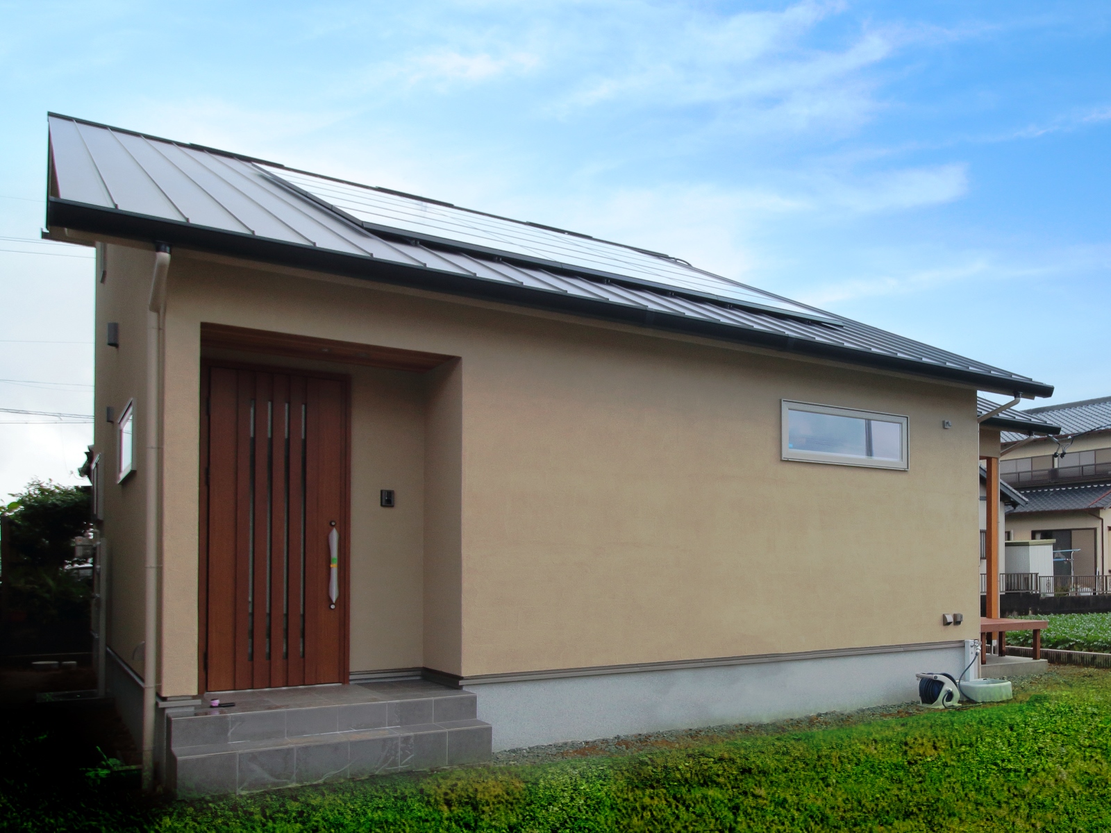 太陽光発電を設置した平屋