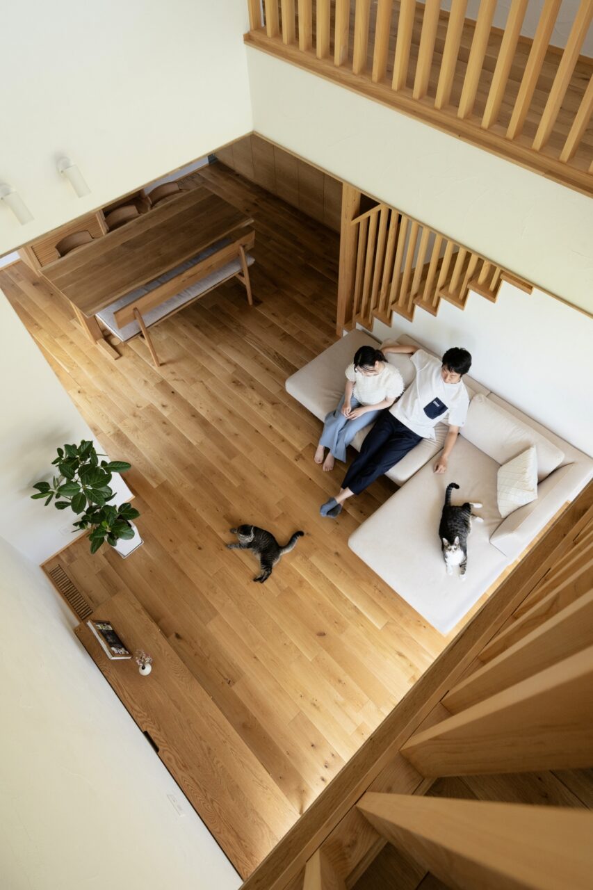 猫も人も寛げる吹き抜けのある暮らし