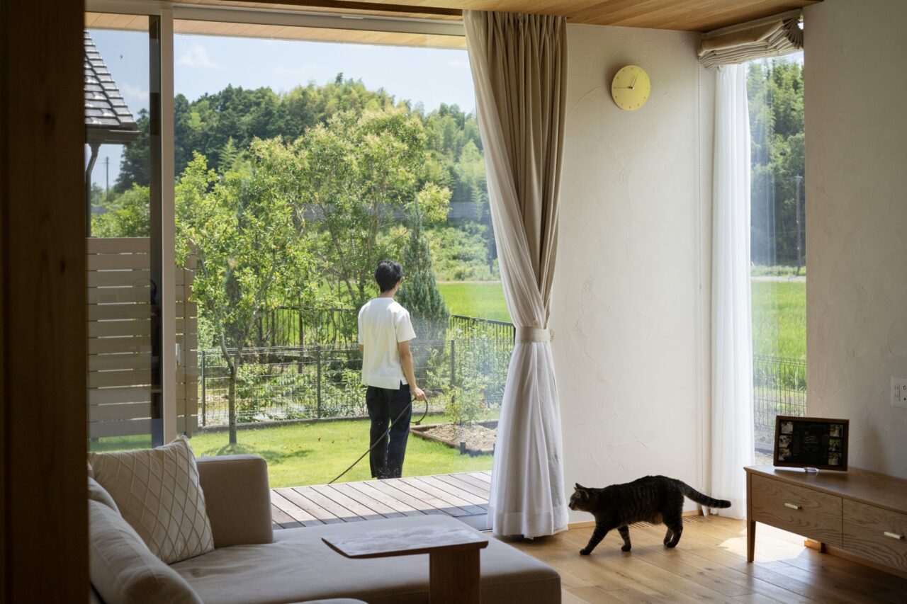 お庭も室内も癒される家