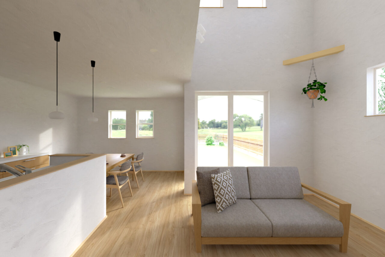 吹き抜けと家事ラクを叶えた28.5坪<br>『家族が集まる』ぬくもりの家